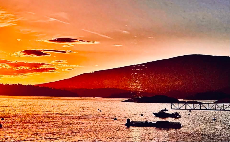 Sunset over Tunstall Bay on Bowen Island